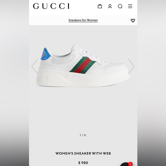 COPY - Authentic Gucci Sneaker with web - Picture 6 of 6